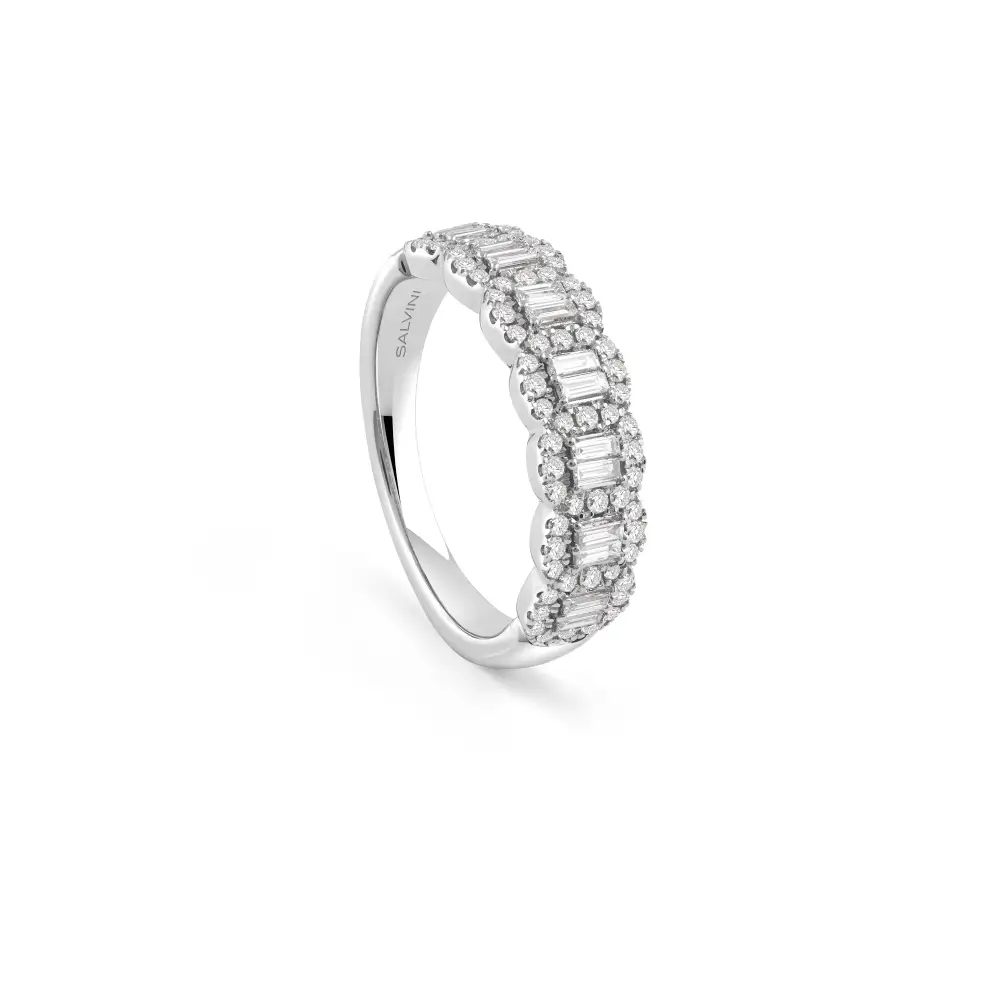 Anello Salvini Magia in oro bianco con giro diamanti