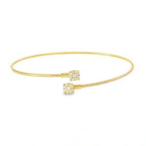 Bracciale avvolgente in oro 18 kt con diamanti Genesia Twist