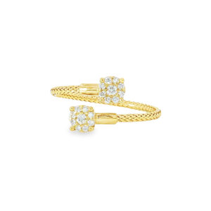 Anello avvolgente in oro giallo 18 kt con diamanti Genesia Twist